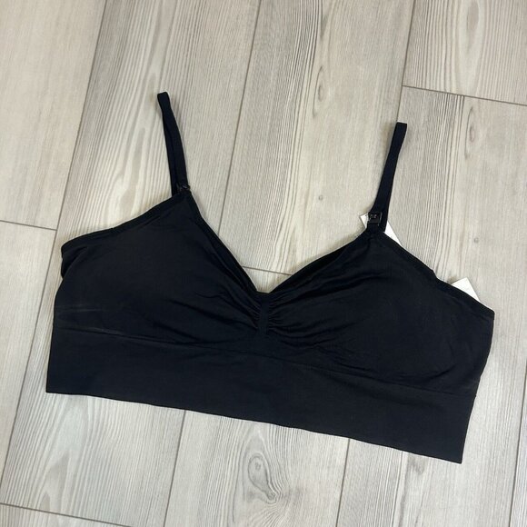 🛑 NWT Old Navy XXL Maternity High Support Hands-Free Pumping Bra Black - Picture 3 of 10